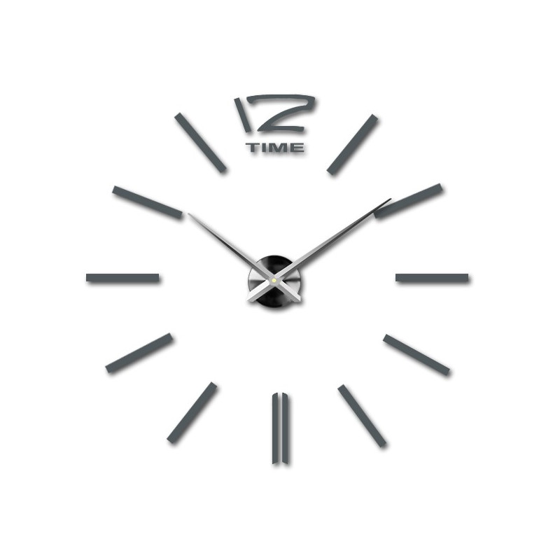 Modern óra tizenkét órával és alatta stílusos TIME felirattal.