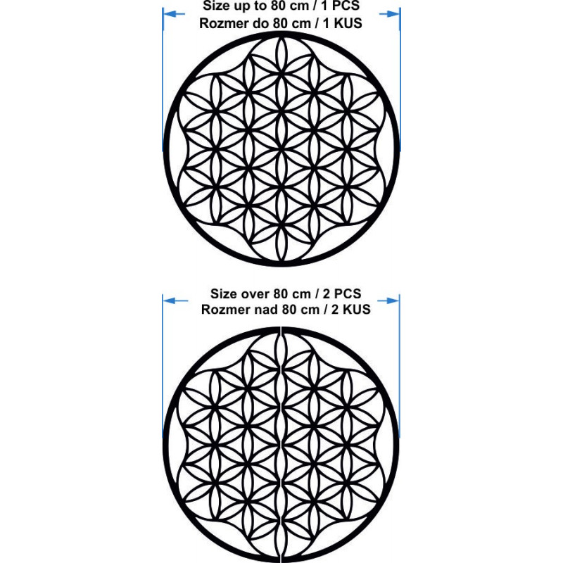 Egy mandala képe rétegelt lemezről 120 cm -ig